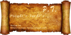 Polgár Teréz névjegykártya